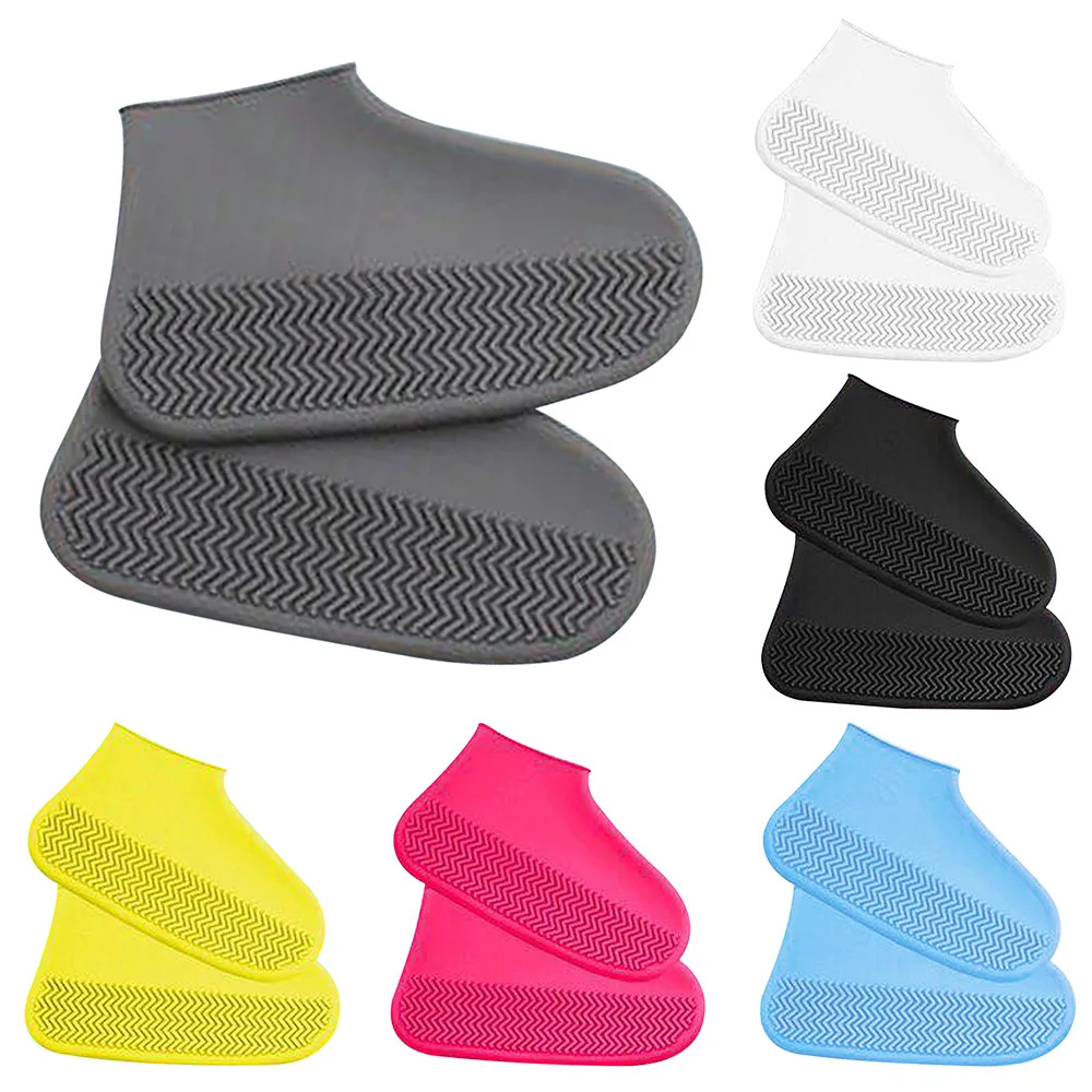 Cycling Commute In Rain - 1 Pair Reusable Rubber Rain Boot