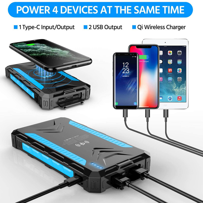 36000mAh Solar Power Bank Fast - Usb Charger Dynamo review and price
