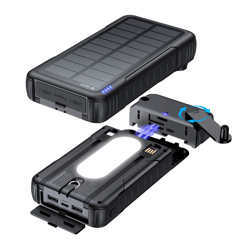 Hand Crank Solar Power Bank Ou - Usb Charger Dynamo review and price