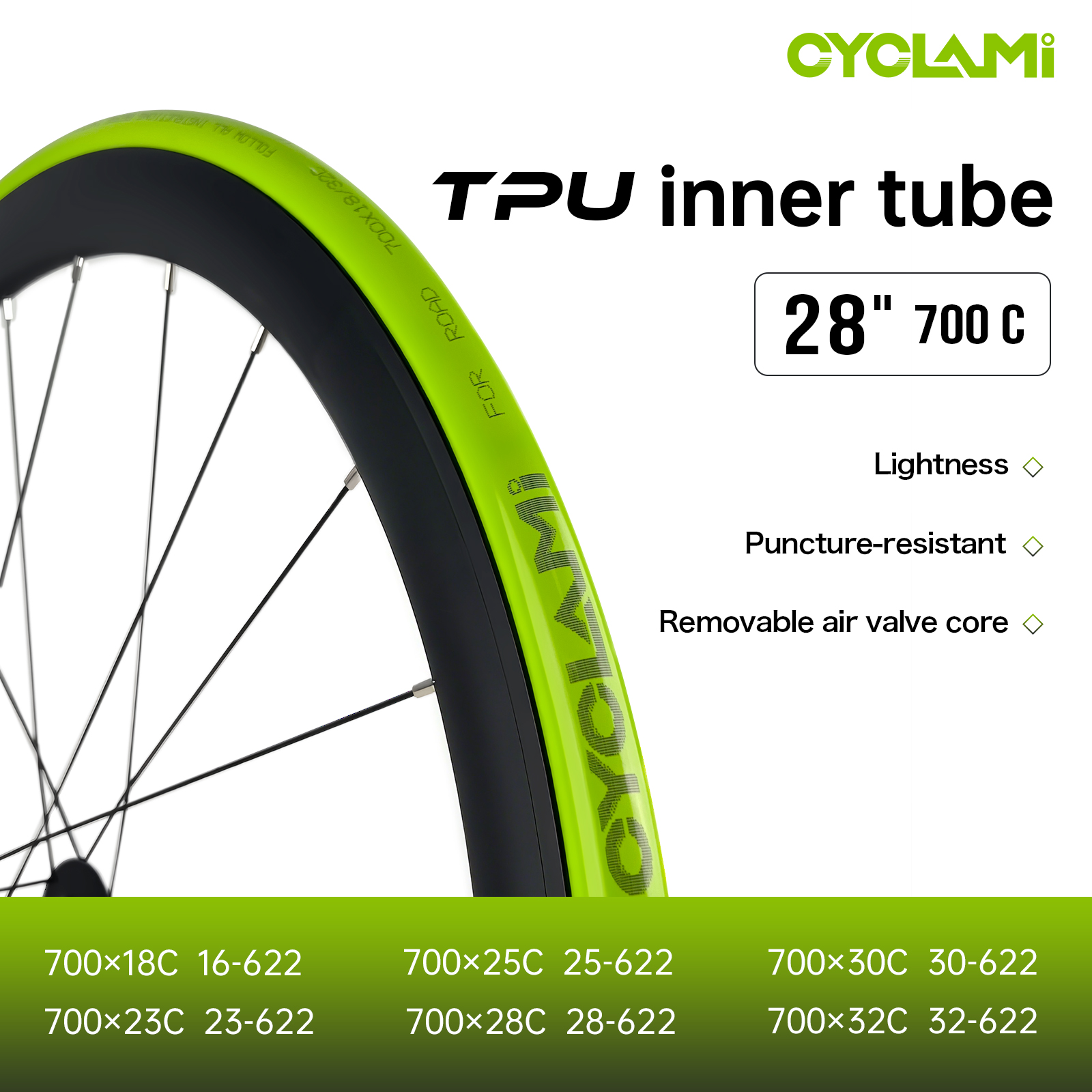 CYCLAMI Ultralight TPU Bike In - Inner Tube 700C review and price