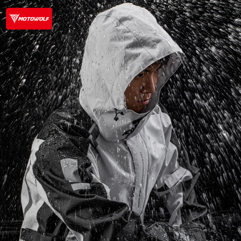 Motorcycle Reflective Raincoat - Cycling Commuter Rain Jacket review and price