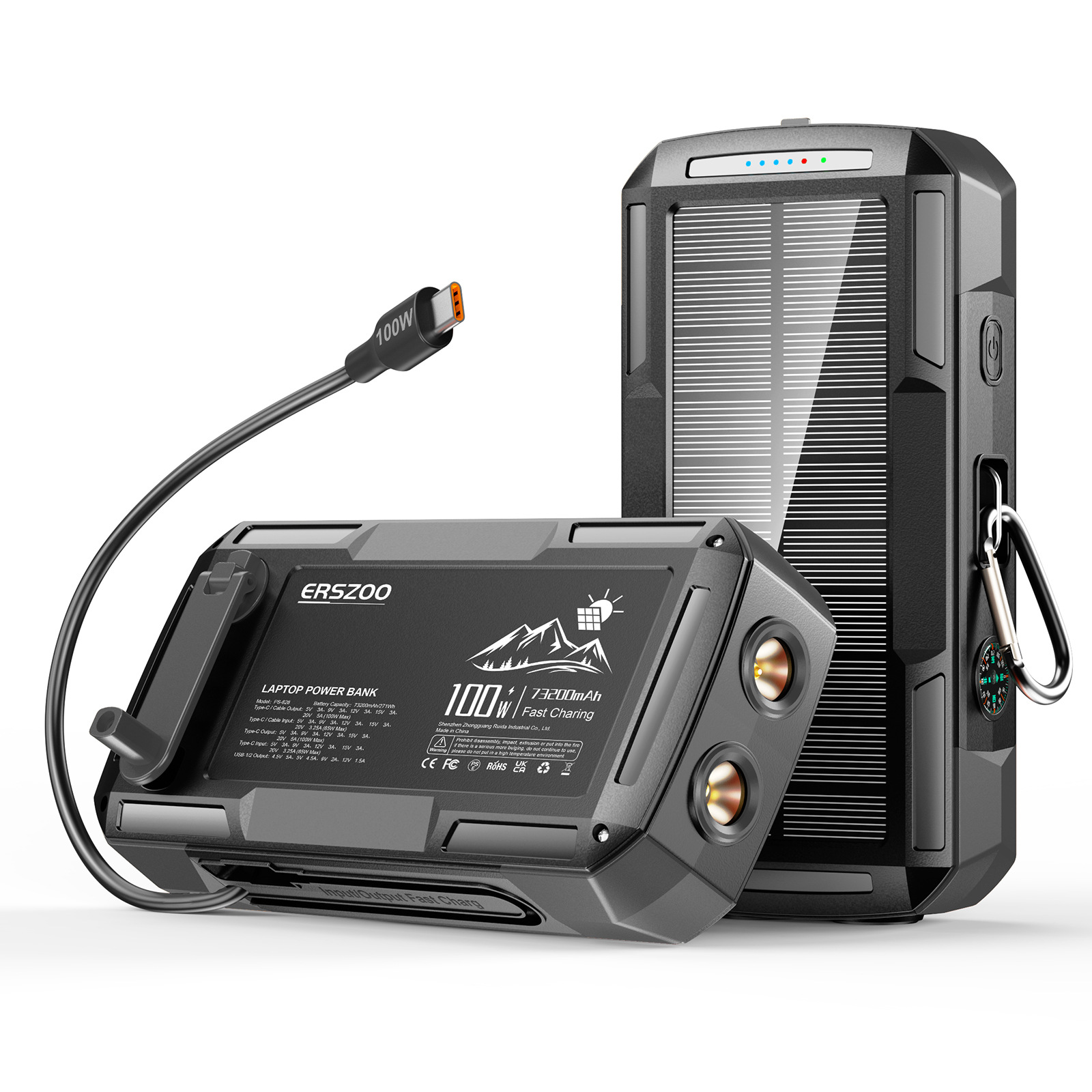 Solar Power Bank 73200mAh Hand - Usb Charger Dynamo review and price