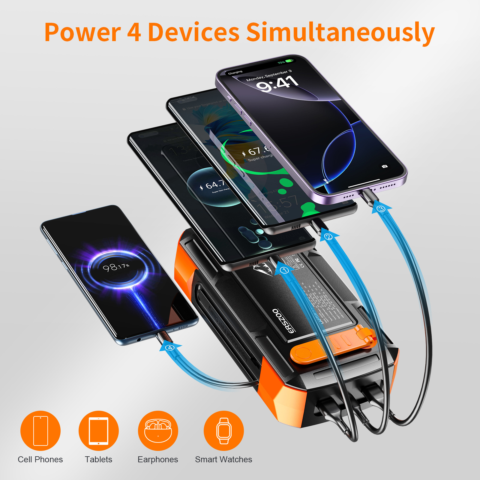 Solar Power Bank 73200mAh Hand - Usb Charger Dynamo review and price