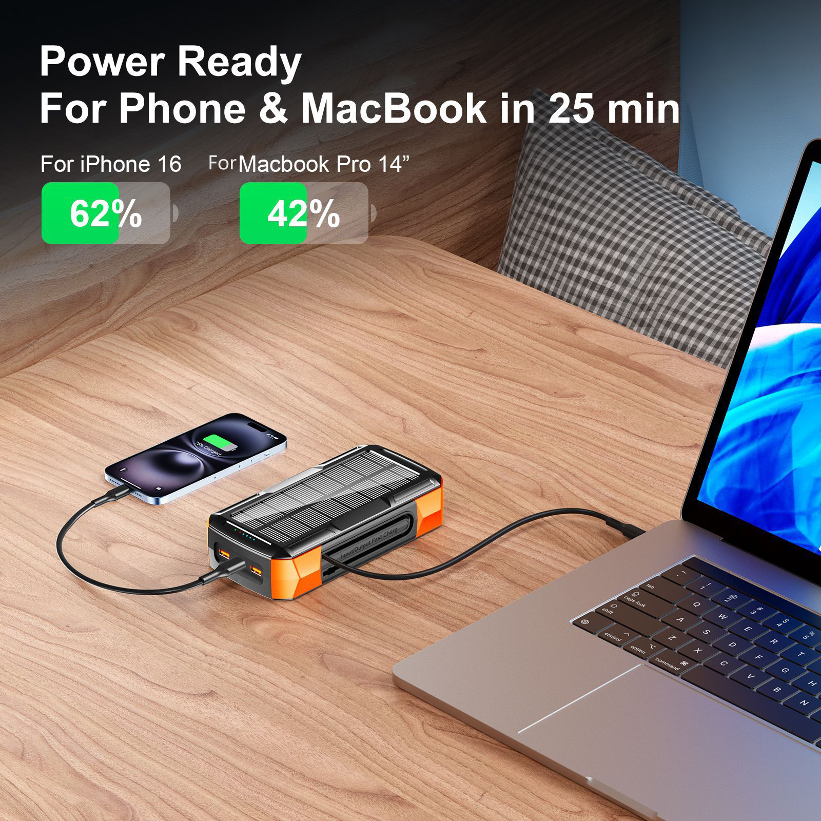 Solar Power Bank 73200mAh Hand - Usb Charger Dynamo review and price