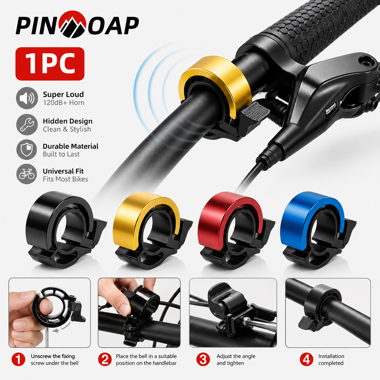 PINMOAP Compact Invisible Bike - Bell Handlebar Ring review and price