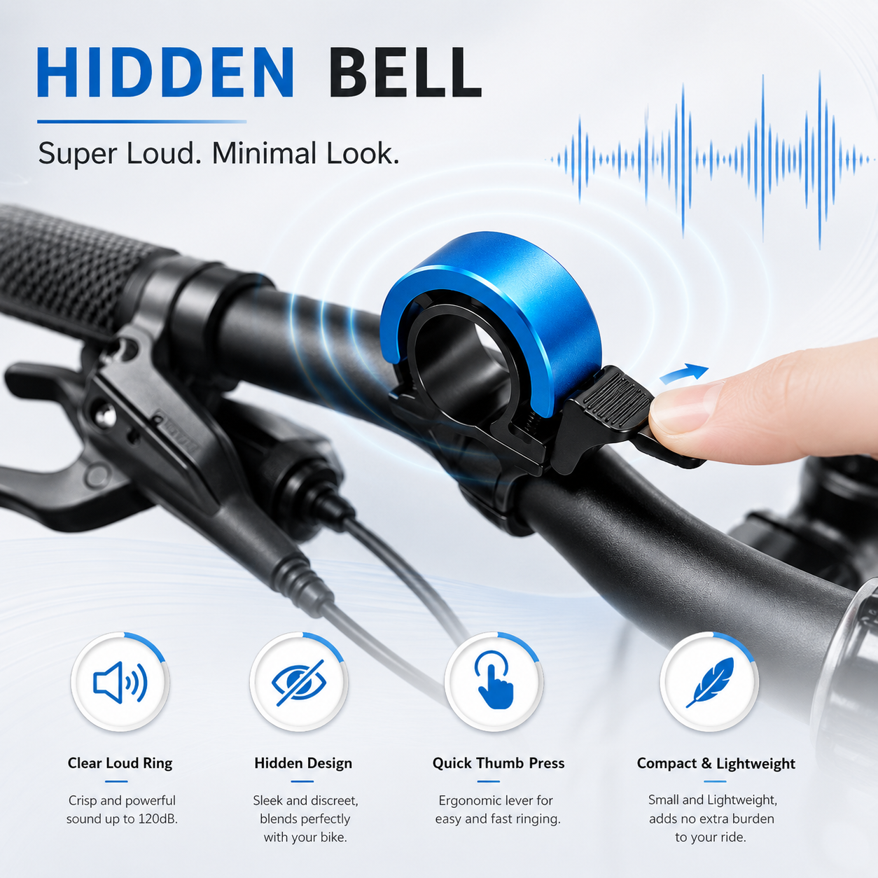 PINMOAP Compact Invisible Bike - Bell Handlebar Ring review and price