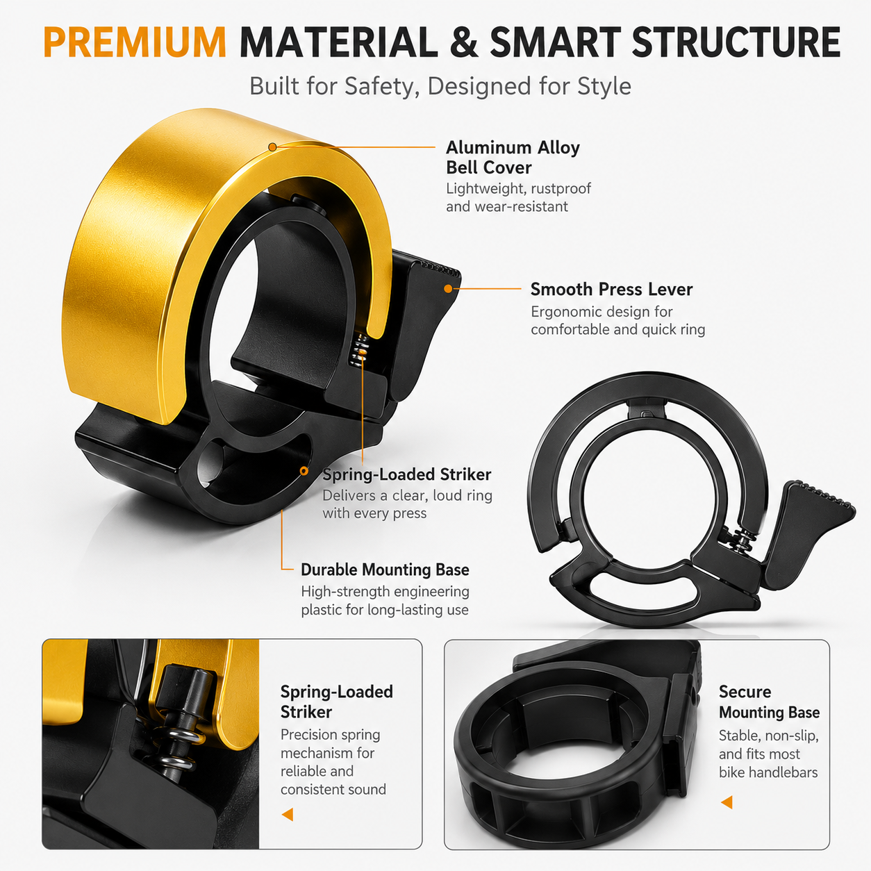 PINMOAP Compact Invisible Bike - Bell Handlebar Ring review and price