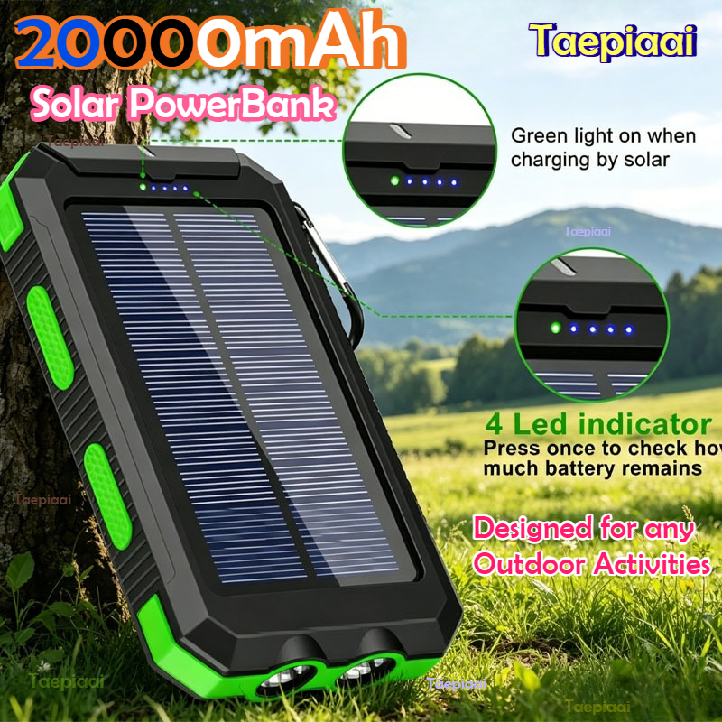 20000mAh  Solar Power Bank Por - Usb Charger Dynamo review and price