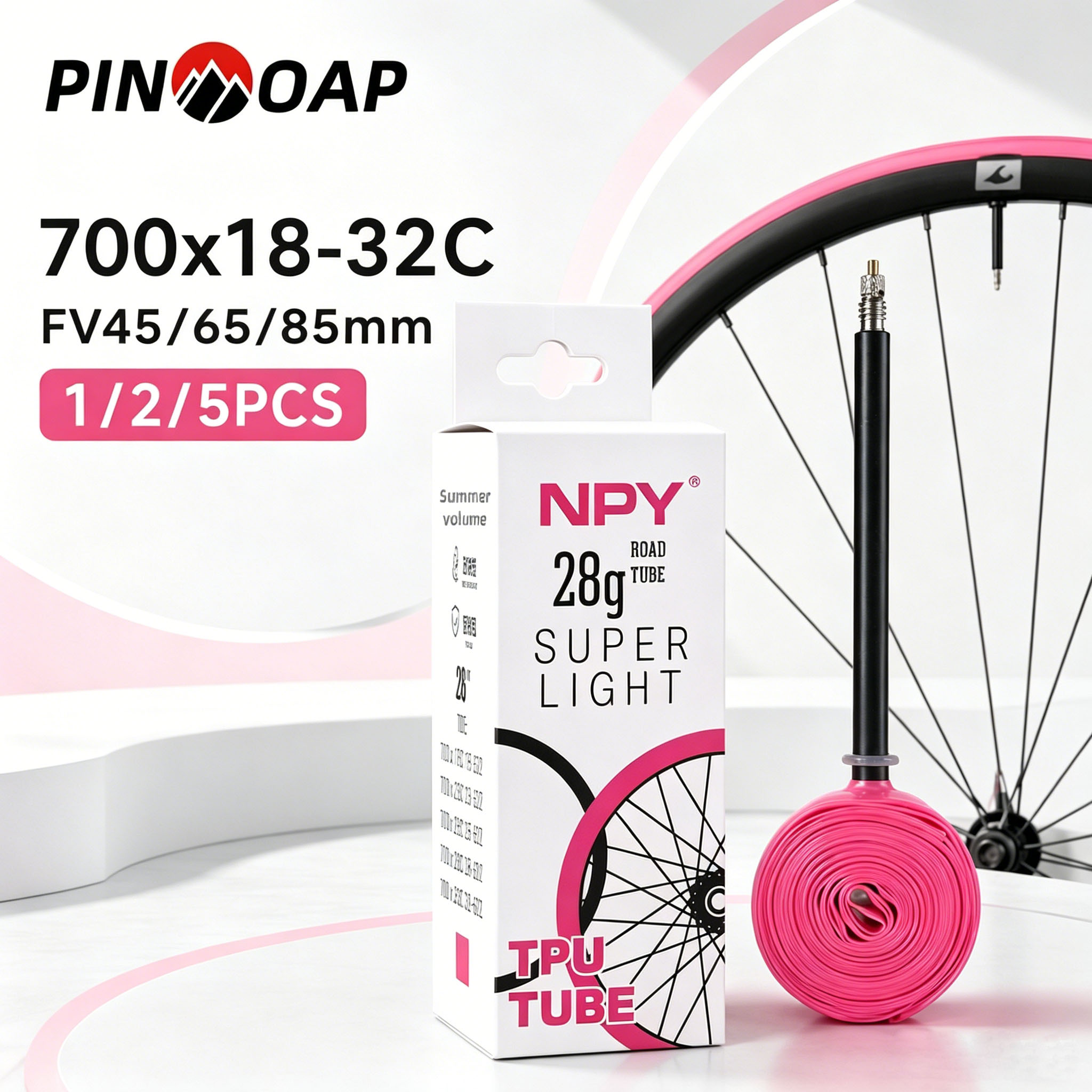 PINMOAP 1/2/5PCS Pink Road Bik - Inner Tube 700C review and price